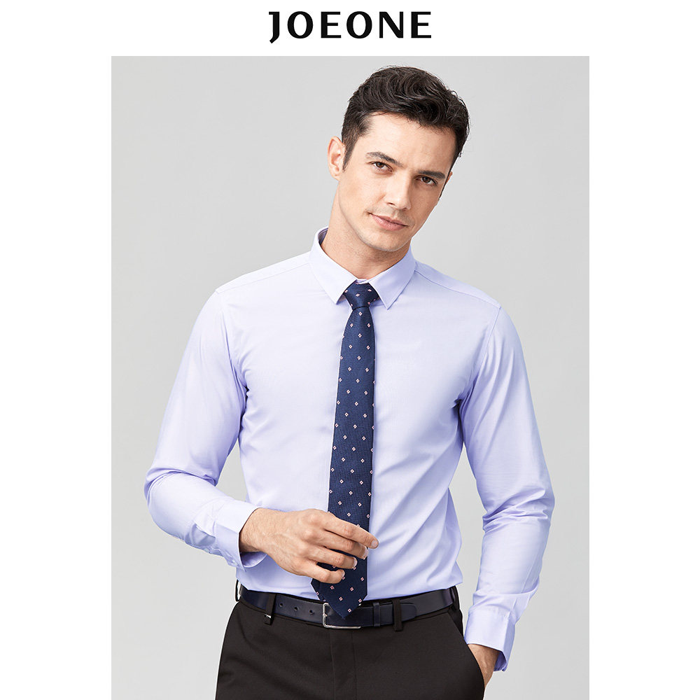 九牧王男装长袖衬衫2019秋季新品正装商务中年爸爸男士衬衣n