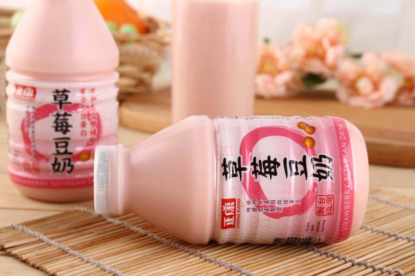 台湾进口饮料儿童早餐豆奶成人豆乳正康草莓豆奶粉