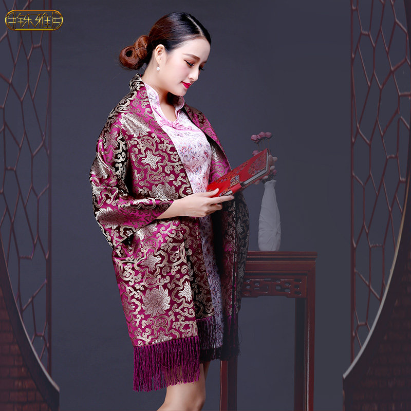 成都特产蜀锦披肩礼品手工艺品出国送老外礼物民间特色商务礼品