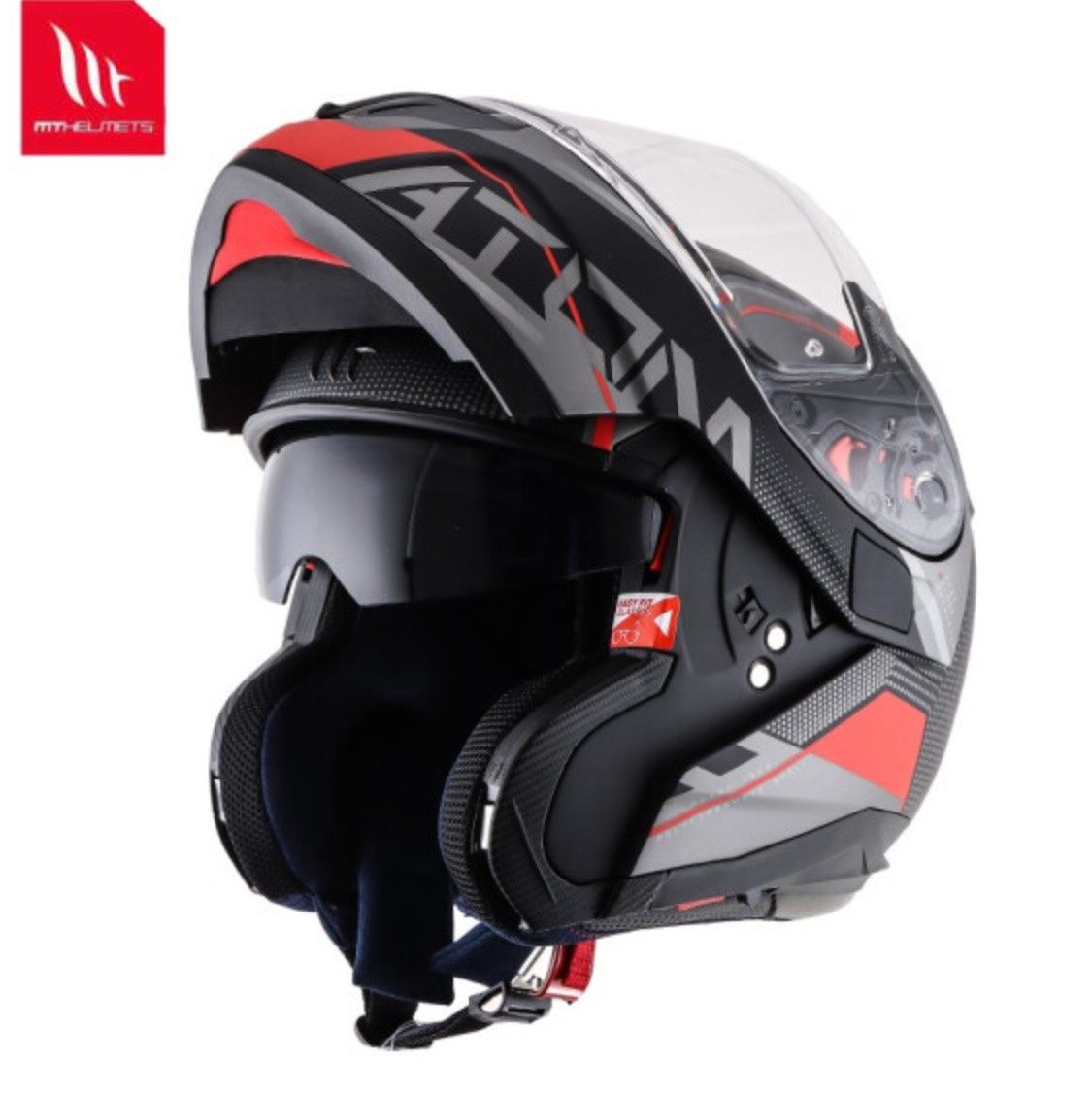 头盔西班牙mthelmets揭面盔双镜片保暖机车电动电动车电动车头盔