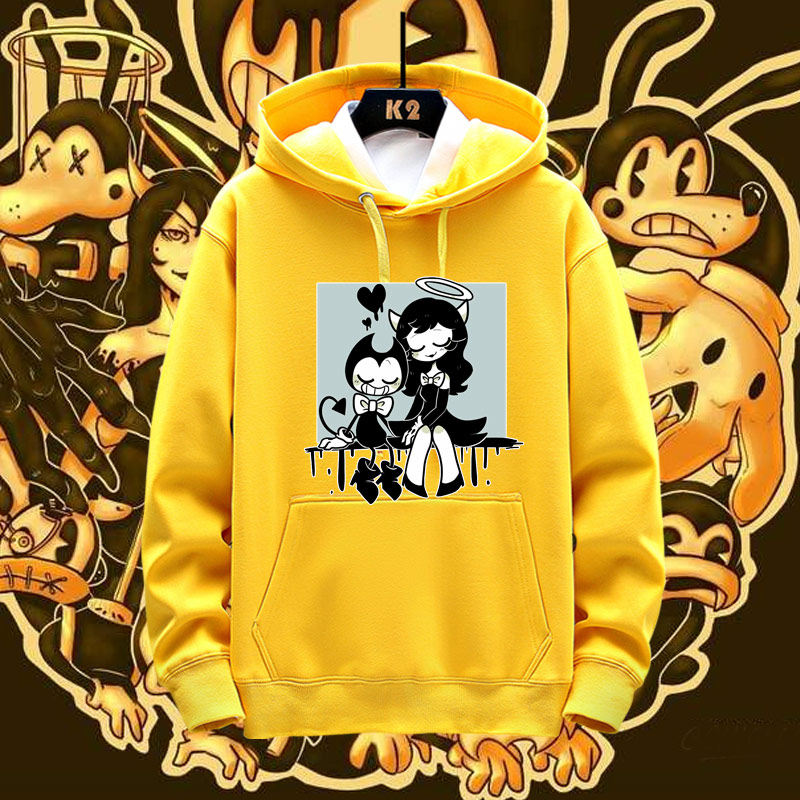 班迪墨水机器bendy动漫周边衣服男女情侣加绒卫衣连卫衣