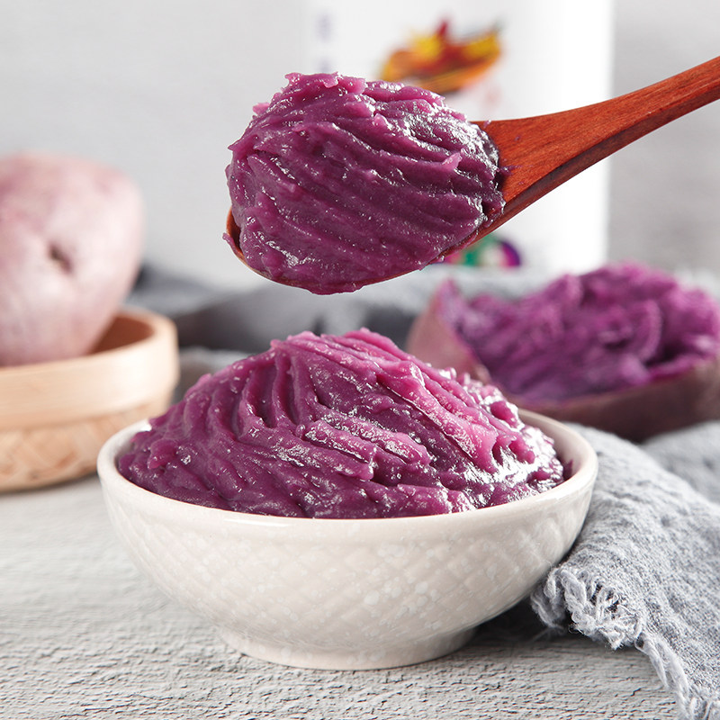 广禧紫薯泥罐头900g 紫薯果泥果酱脏脏茶甜品珍珠奶茶店专用原料