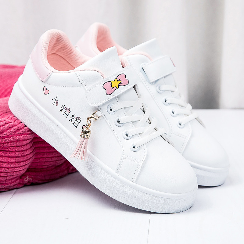 女童平底小白鞋韩版中大春秋新款百搭少女女孩运动鞋