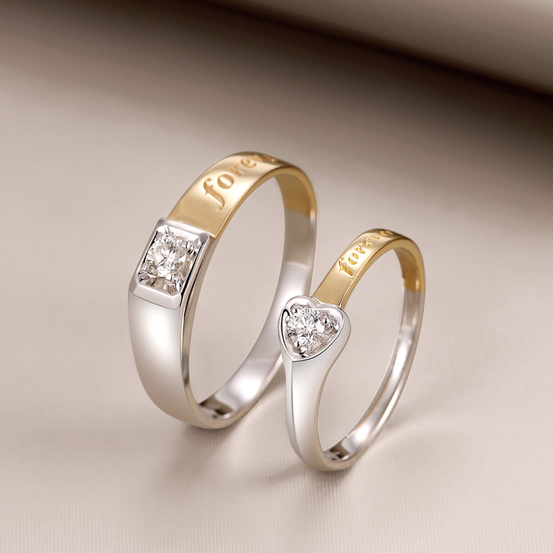 门店同款ido18k金钻石对戒情侣结婚戒指男女款专柜正品ido