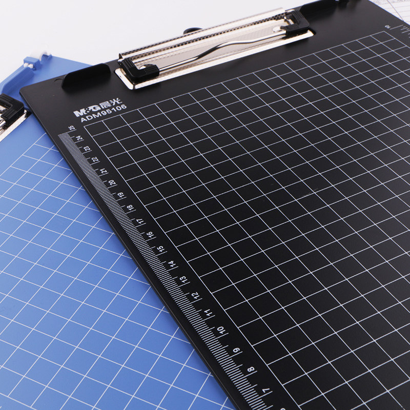 晨光文具板夹子记事写字板夹a4铝合金a5板夹办公竖式垫板记事板木板