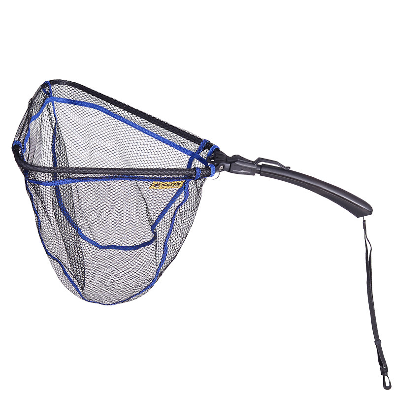 红健掌握三角抄网便携折叠防挂硅胶路亚飞抄飞抄网