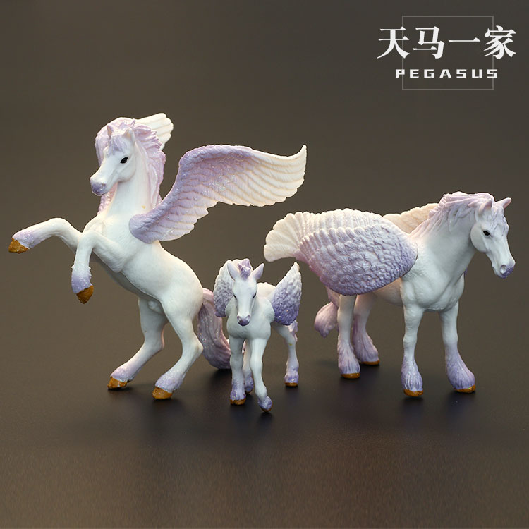 童话神话独角兽天马玩具模型精灵灵马飞马男女仿真