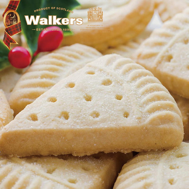 英国进口walkers沃尔克斯三角形黄油酥饼饼干150g盒装酥性饼干
