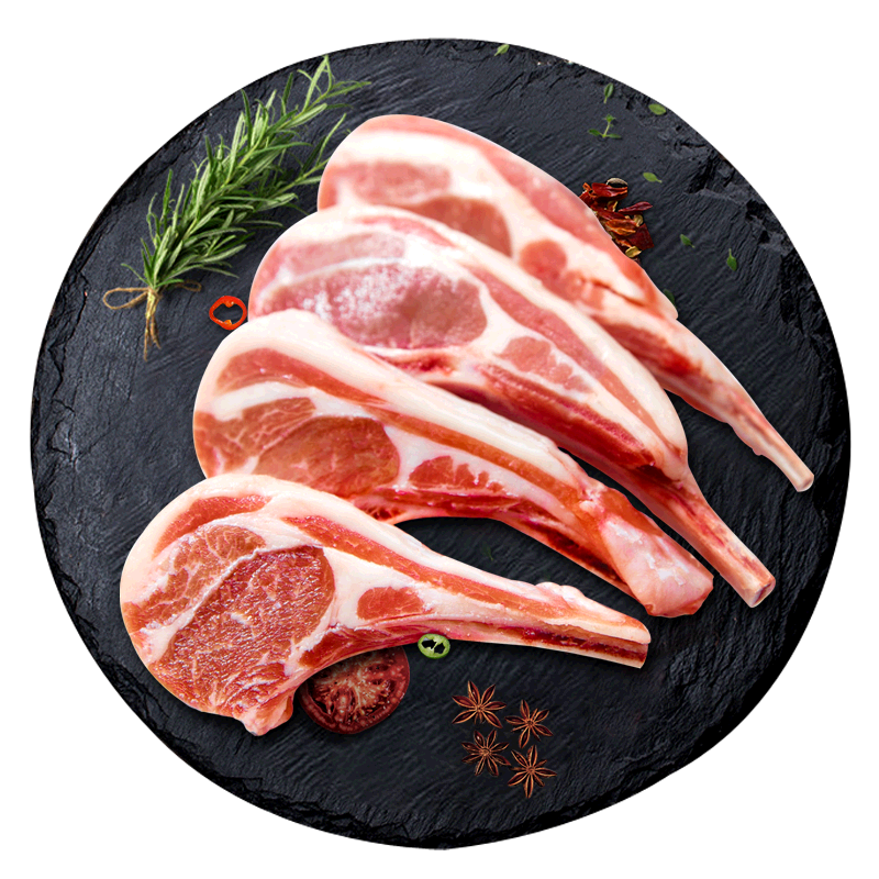 诺伯豪斯十二肋羊排法式原切战斧内蒙内蒙古古羊羊肉生羊排