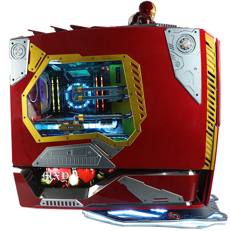 fuxk钢铁侠反浩克外星人大龙脊主题定制mod分体式水冷主机3080ti