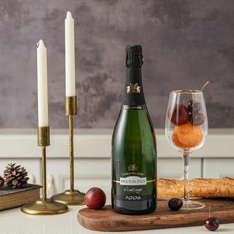 法国原瓶进口年份小农香槟champagne白中白干型起泡起泡及香槟葡萄酒