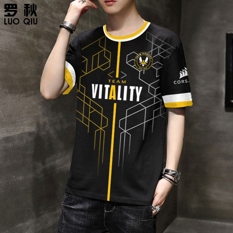 vitality战队队服csgo电竞zywoo载物同款速干短袖t恤