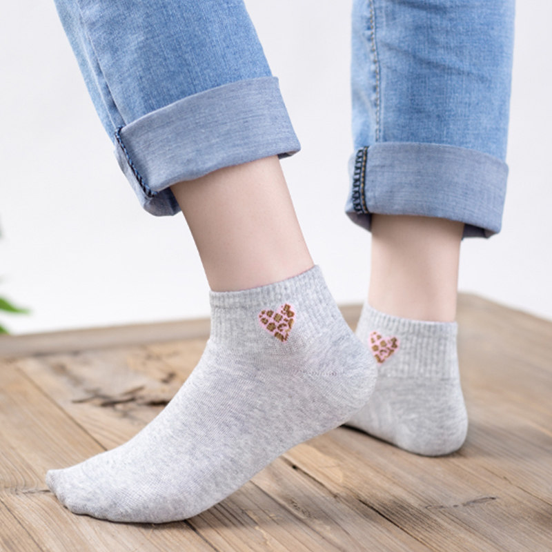 袜子女短袜纯棉女装学生运动防臭吸汗板鞋帆布布鞋短袜