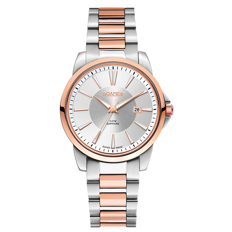 男士手表瑞士罗马roamer石英表钢带简约防水腕表瑞士腕表
