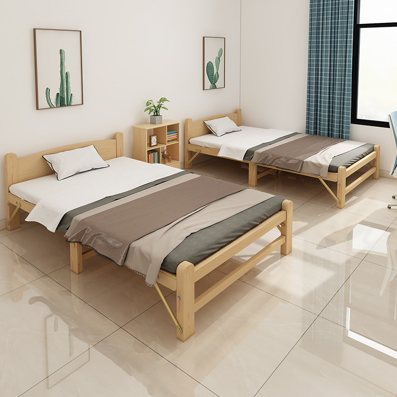 折叠床单人实木家用1.