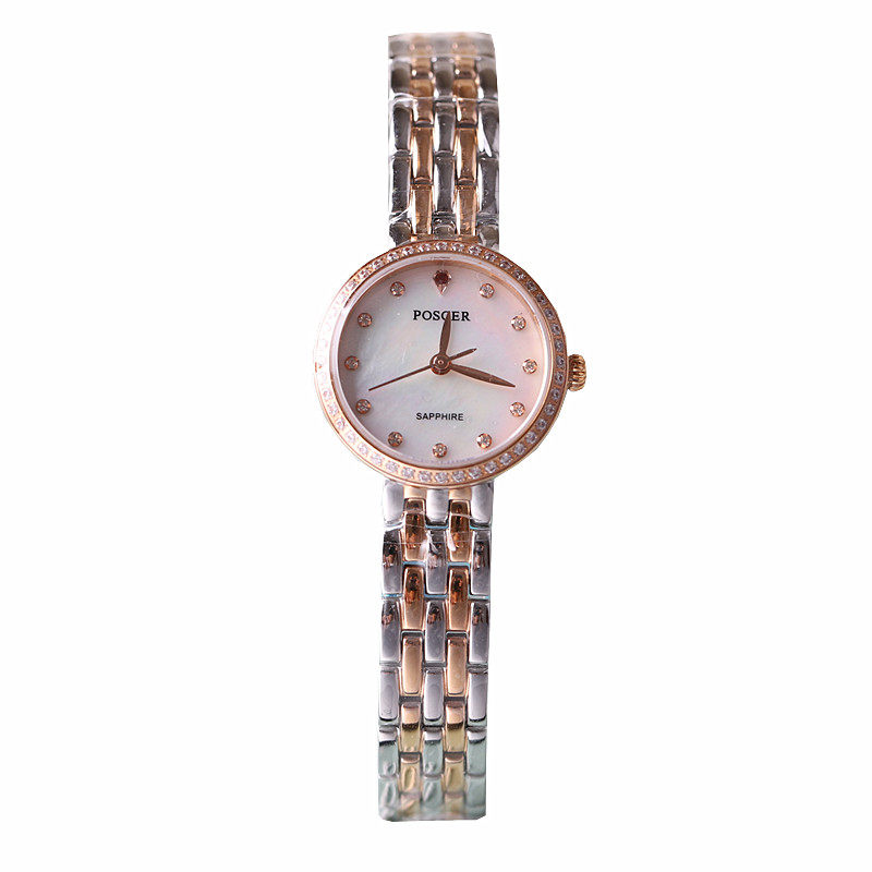 正品poscer宝时捷手表女表女士石英表镶钻贝母防水手链保时捷8249