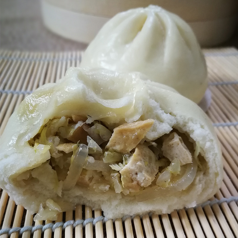 山东大包子素馅粉丝包白菜豆腐粉条包子袋装速冻早餐面食速食早点