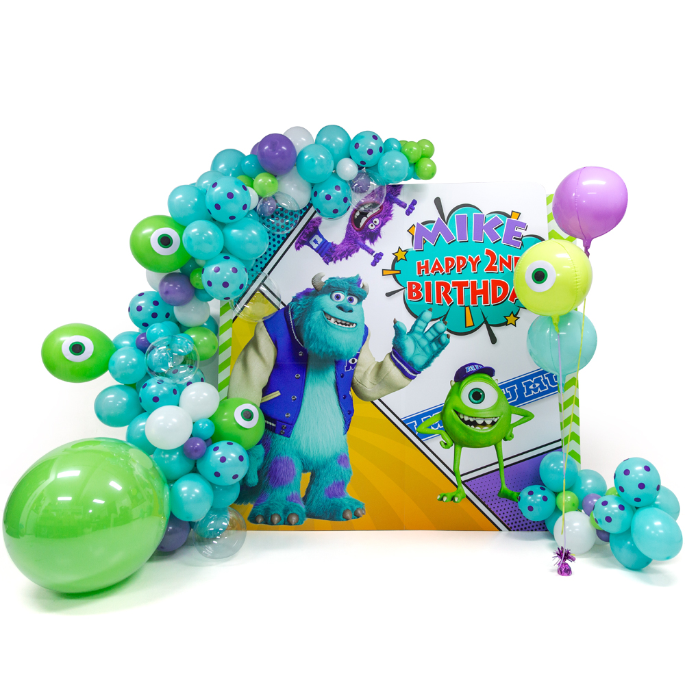 怪物大学气球背景布置套餐定制主题名字怪兽装扮布置套餐