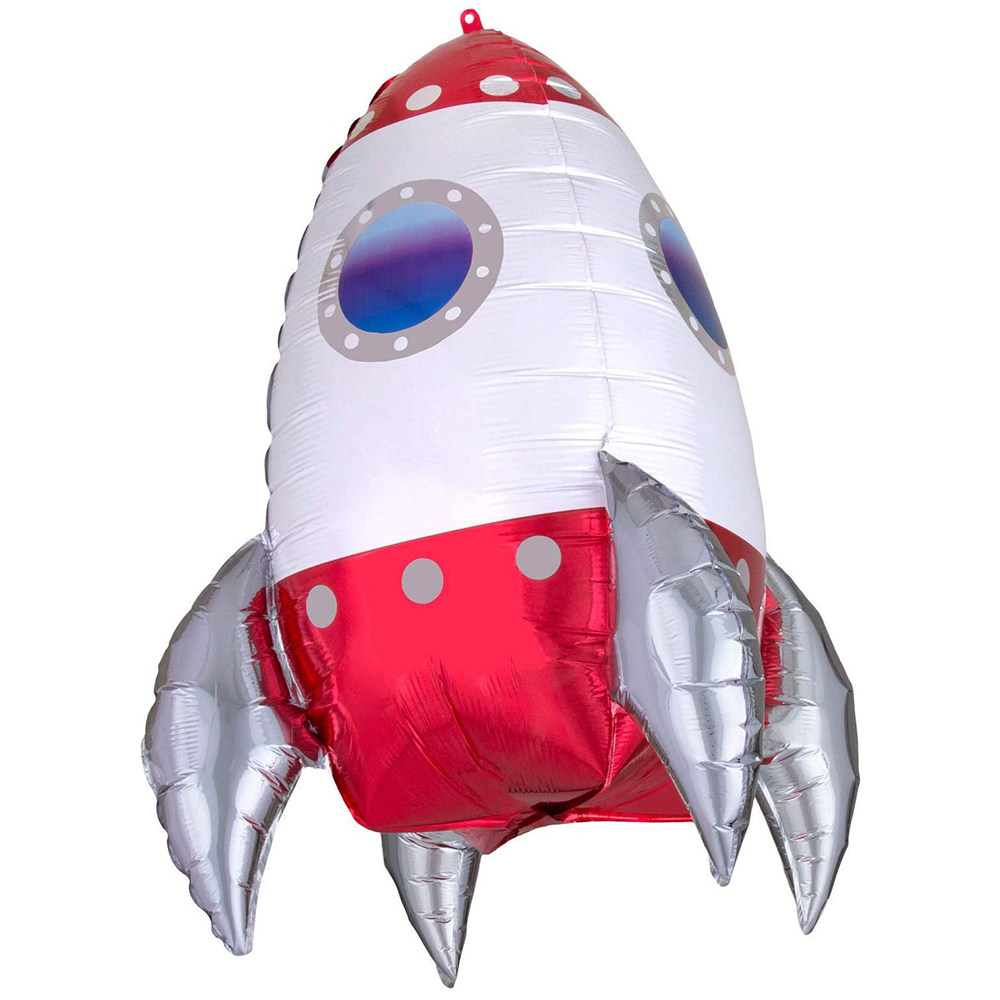 美国进口anagram大号立体火箭飞船站立铝膜气球飘空气球