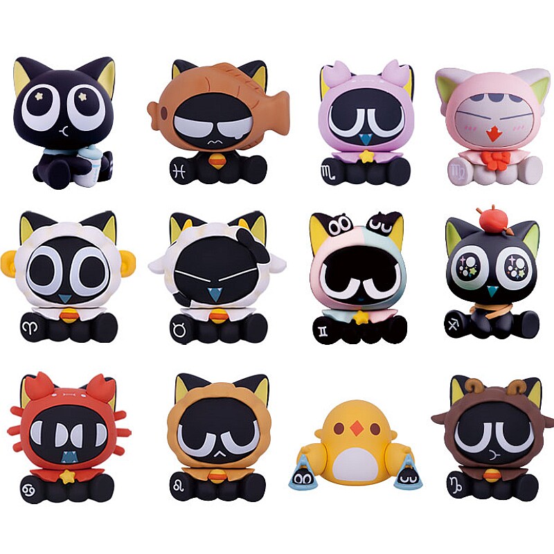 正版罗小黑战记盲盒十二星座迷你公仔手办动漫车载潮玩盲盒