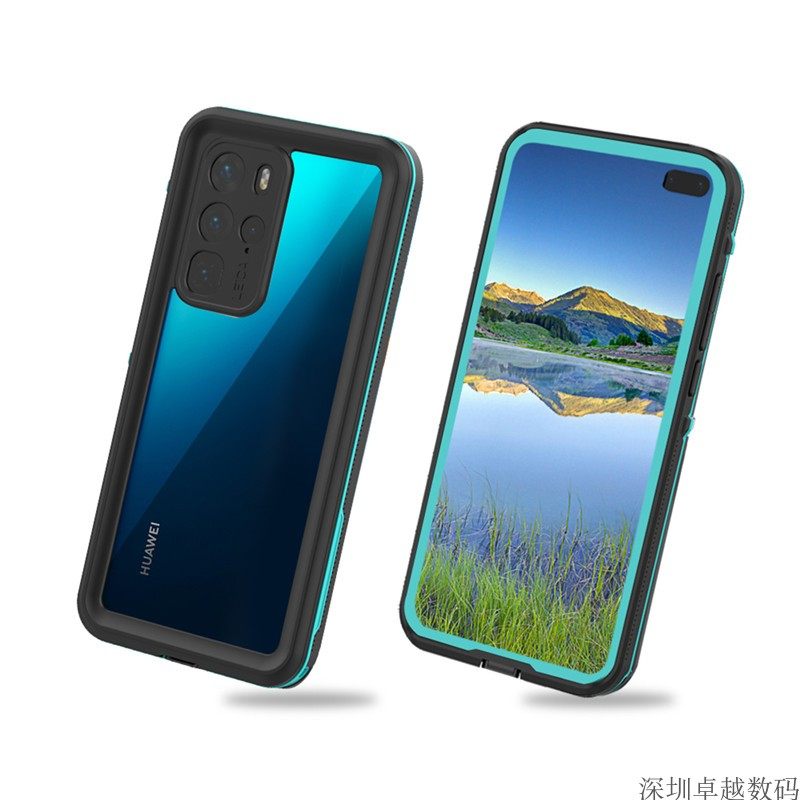 适用华为p40防水水手机壳p30pro防尘防摔密封手机保护套