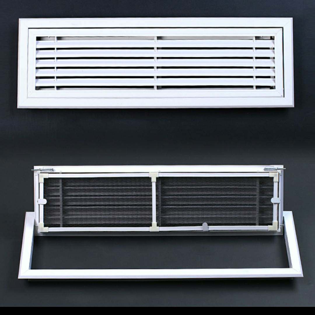 abs中央空调出风口 铝合金格栅通风口门铰回风检修口百叶窗暖气罩