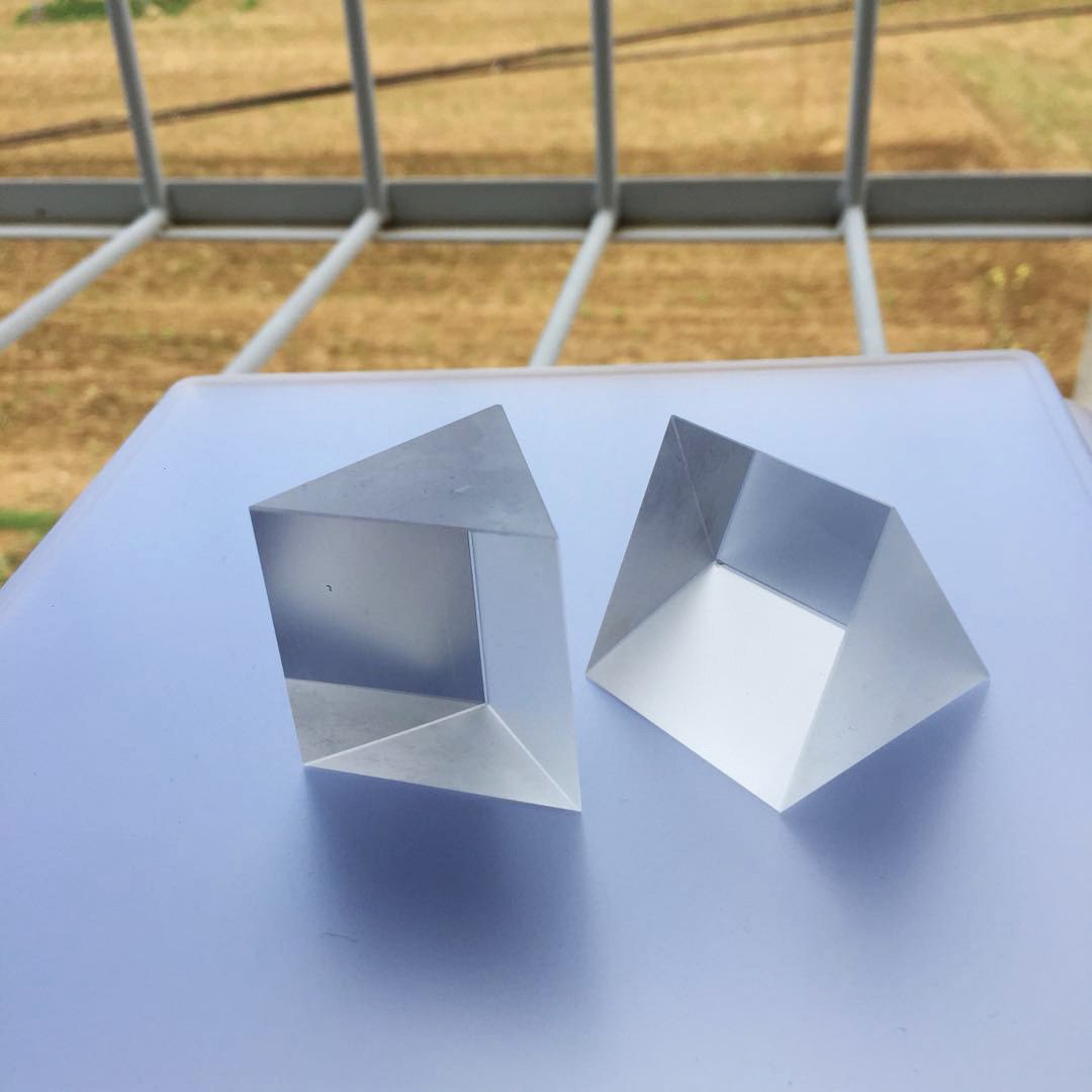 直角三棱镜 光学玻璃90度角三菱镜 光的全反射棱镜 光学实验仪器