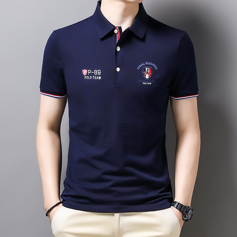 保罗官方旗舰男士翻领短袖T恤宽松大码男装半截袖青年polo衫体恤