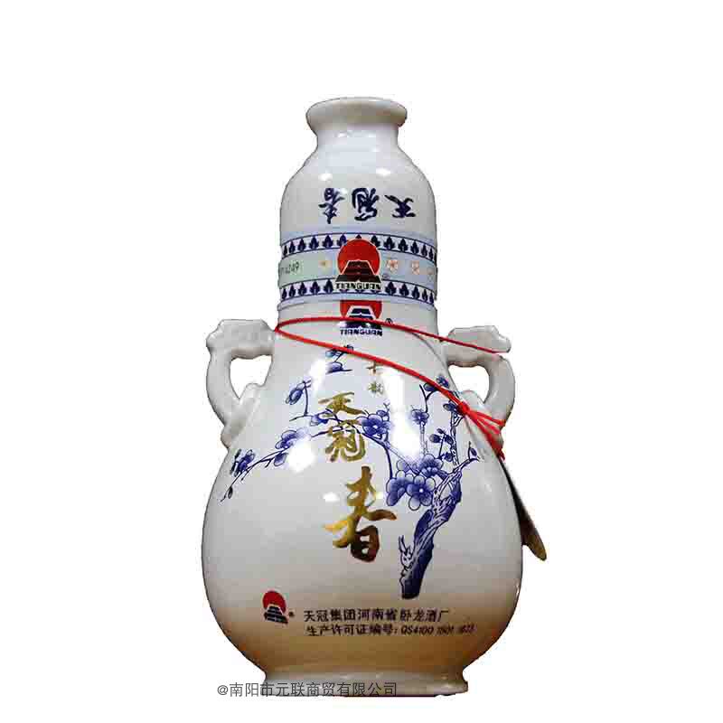 中国河南南阳特产卧龙玉液天冠春古韵46度浓香白酒