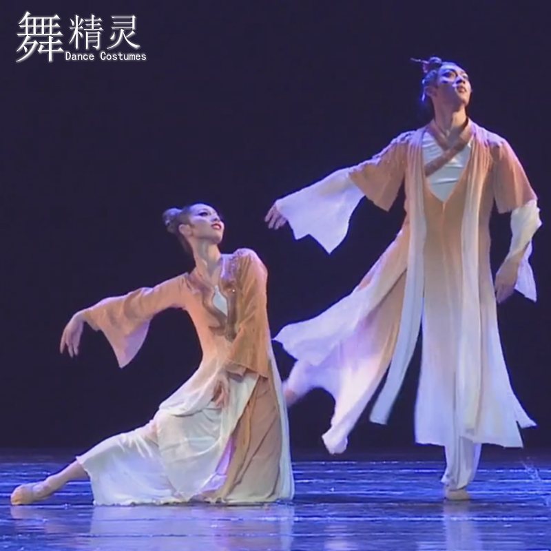 古典舞飘逸双人舞知秋舞蹈服阔腿裤桃李杯舞蹈剧目演出服中国风