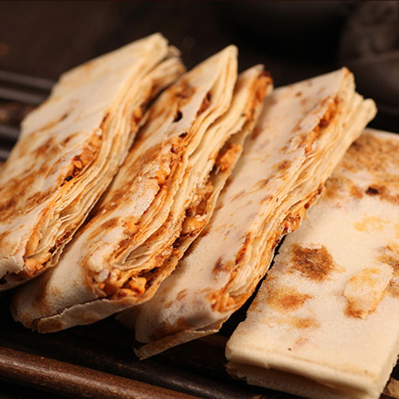 山东特产礼季和济南香酥煎饼实惠袋花生芝麻核桃黑米夹馅煎饼308g
