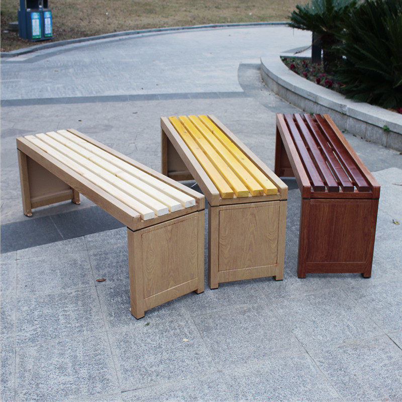 公园户外长椅室外庭院长凳等候防腐实木篮球场公园椅