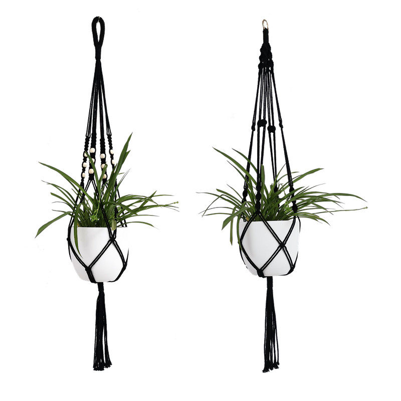 手工编织棉绳麻绳吊篮网兜花篮壁挂垂吊花器花盆