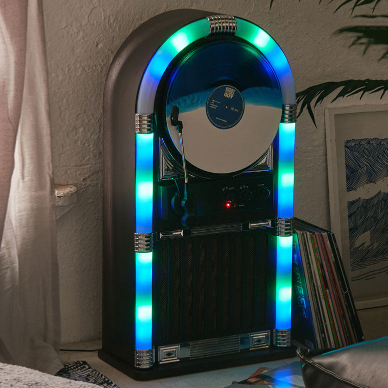 arkrocket黑胶唱片机蓝牙复古落地地点唱机造型变色黑胶唱片机