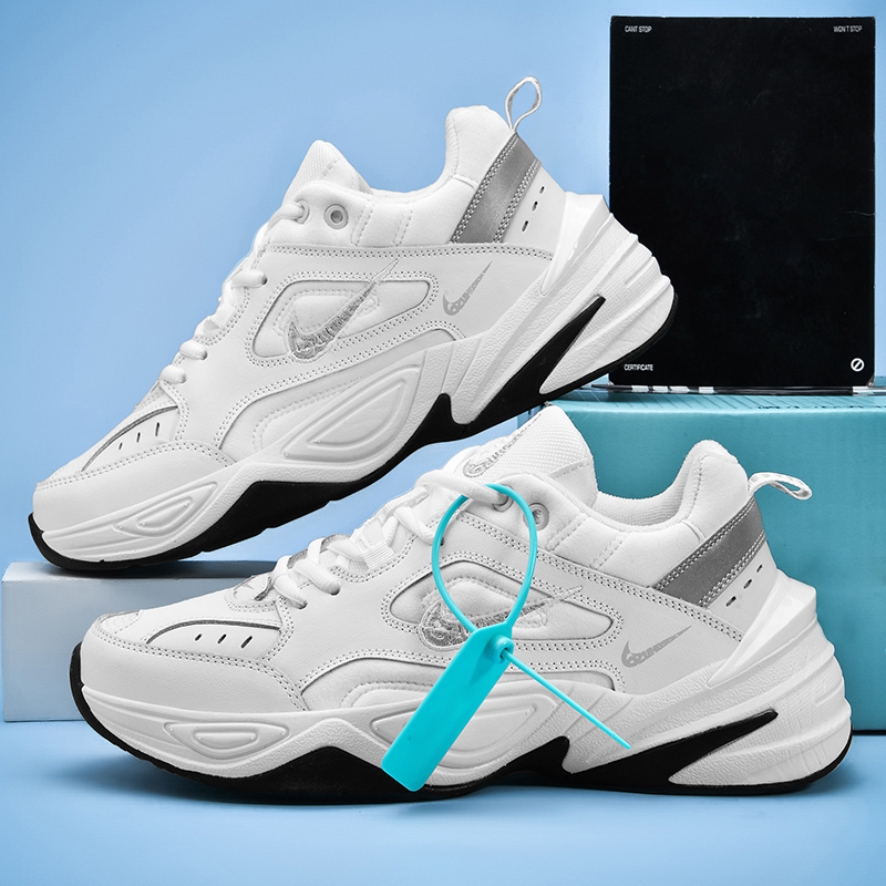 Teko白男女款2022新款潮牌真皮复古老爹春夏透气厚底休闲鞋