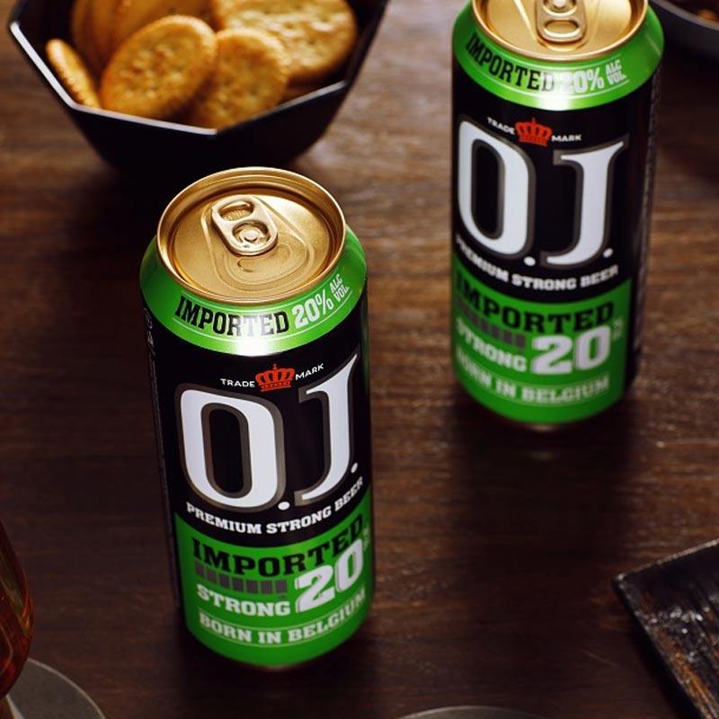 啤酒24罐oj烈性炸弹原装进口高度强劲oj20度精啤酒