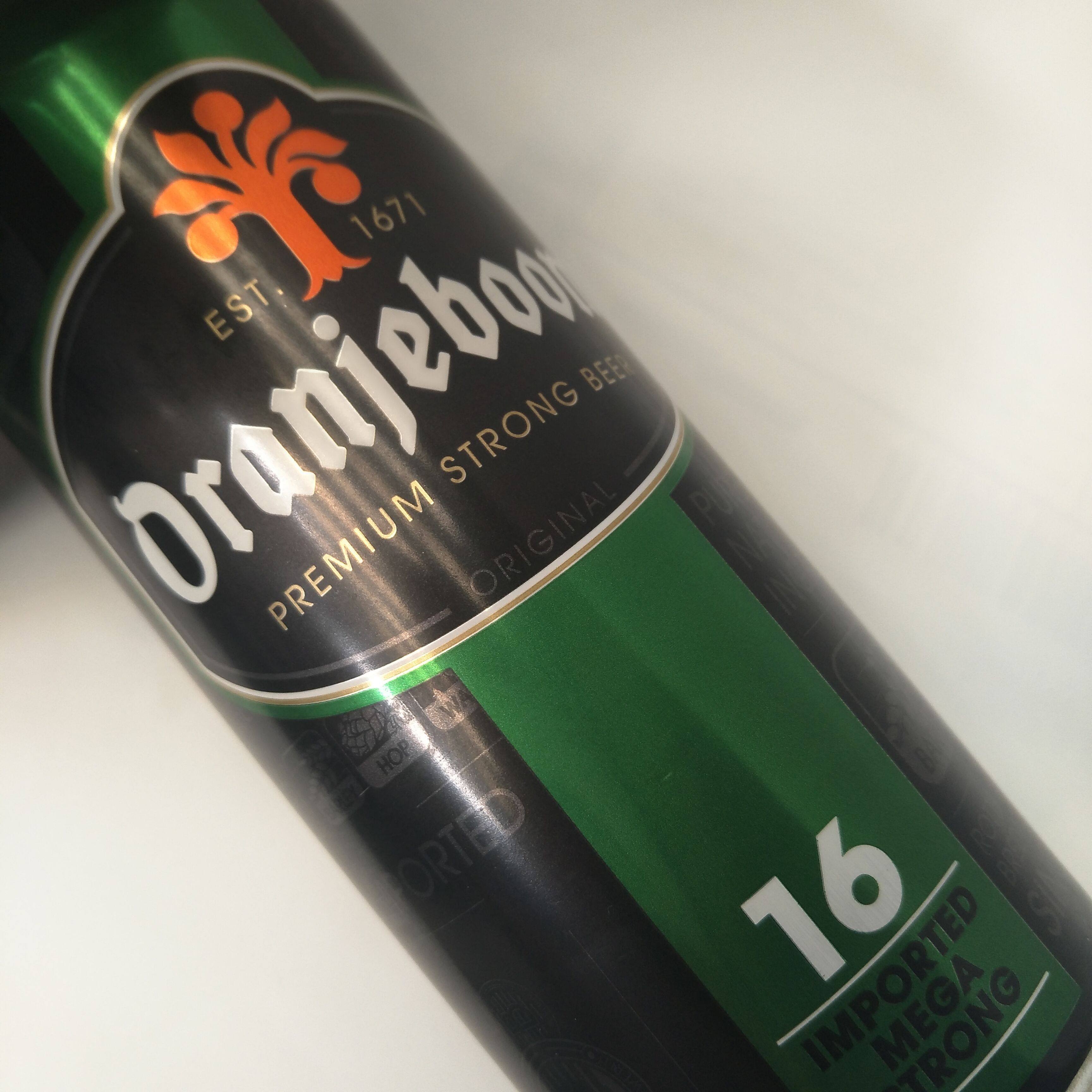 新货罐德国进口oranjeboom橙色炸弹16度啤酒500ml烈性啤酒24听装