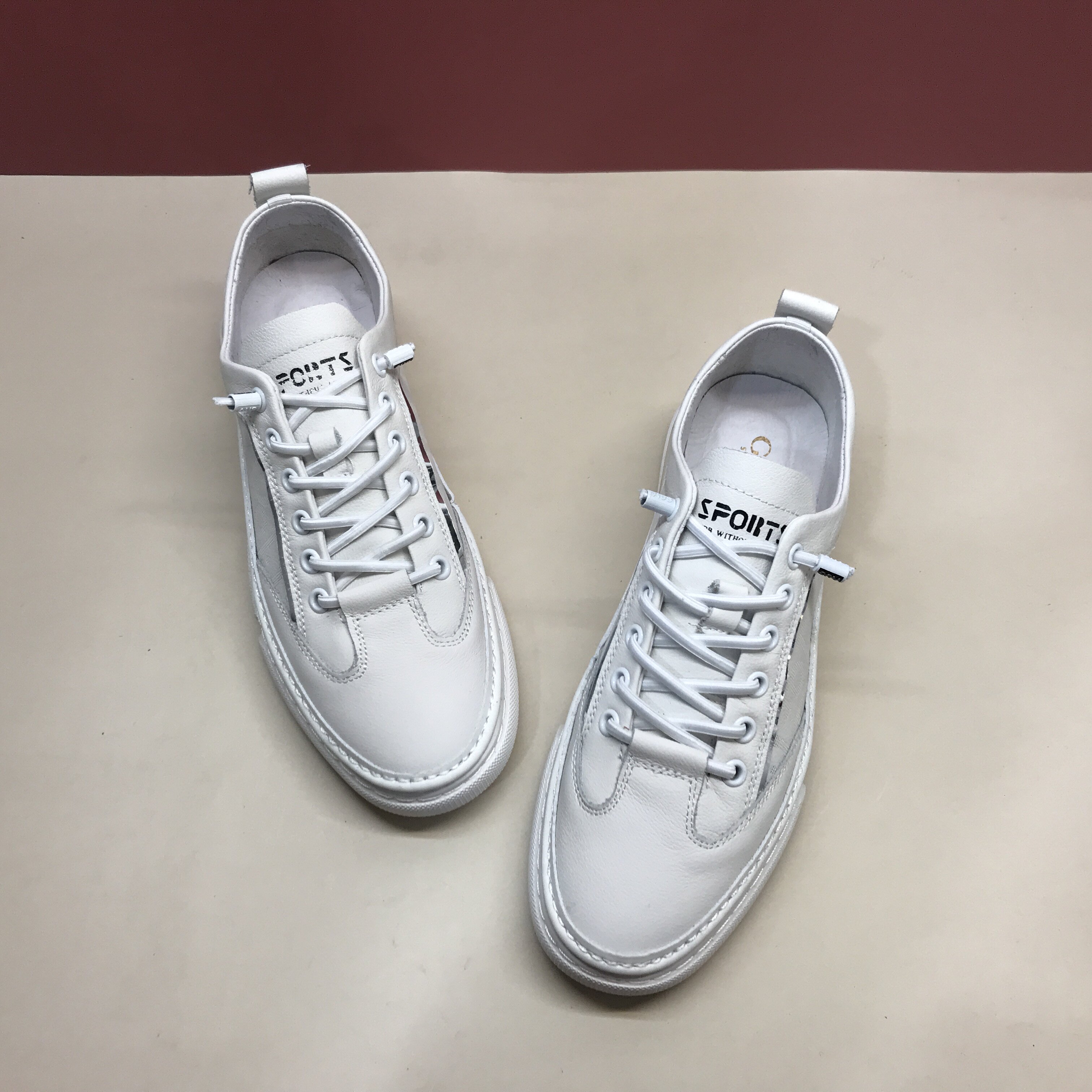 杰豪男鞋2021春季新款专柜正品系带真皮皮软休闲板鞋