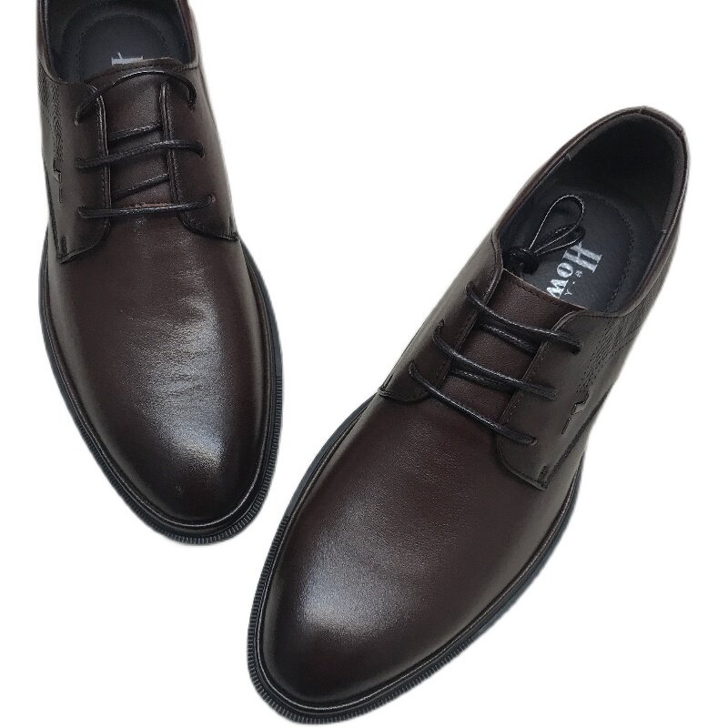 好人缘2021男鞋春秋新款专柜正品真皮透气舒适套脚商务正装皮鞋