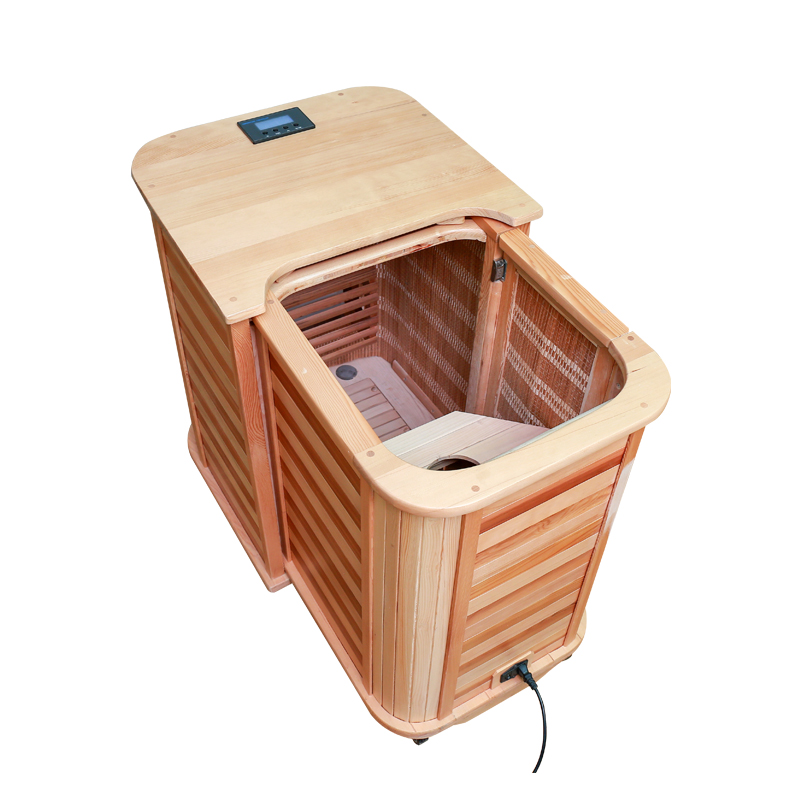 家用半身推拉汗蒸桶远红外桑拿浴托玛琳养生理疗实木桑拿汗蒸浴箱