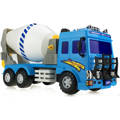 超大混凝土搅拌模型翻滚水泥罐车工程车儿童玩具男孩惯性
