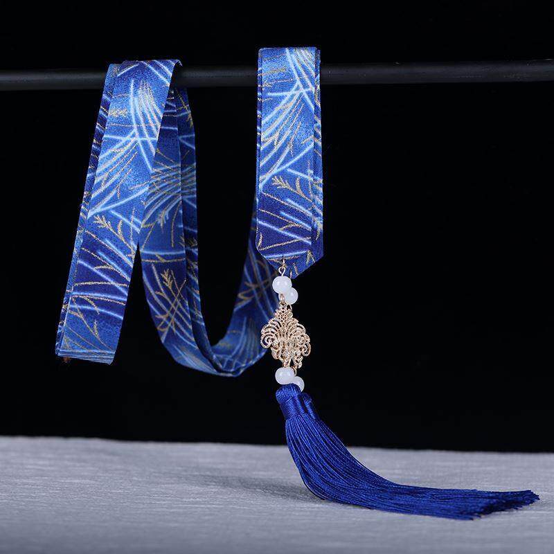 超长长款清新飘带发饰丝带汉服发带2米流苏复古紫色束发短发布料