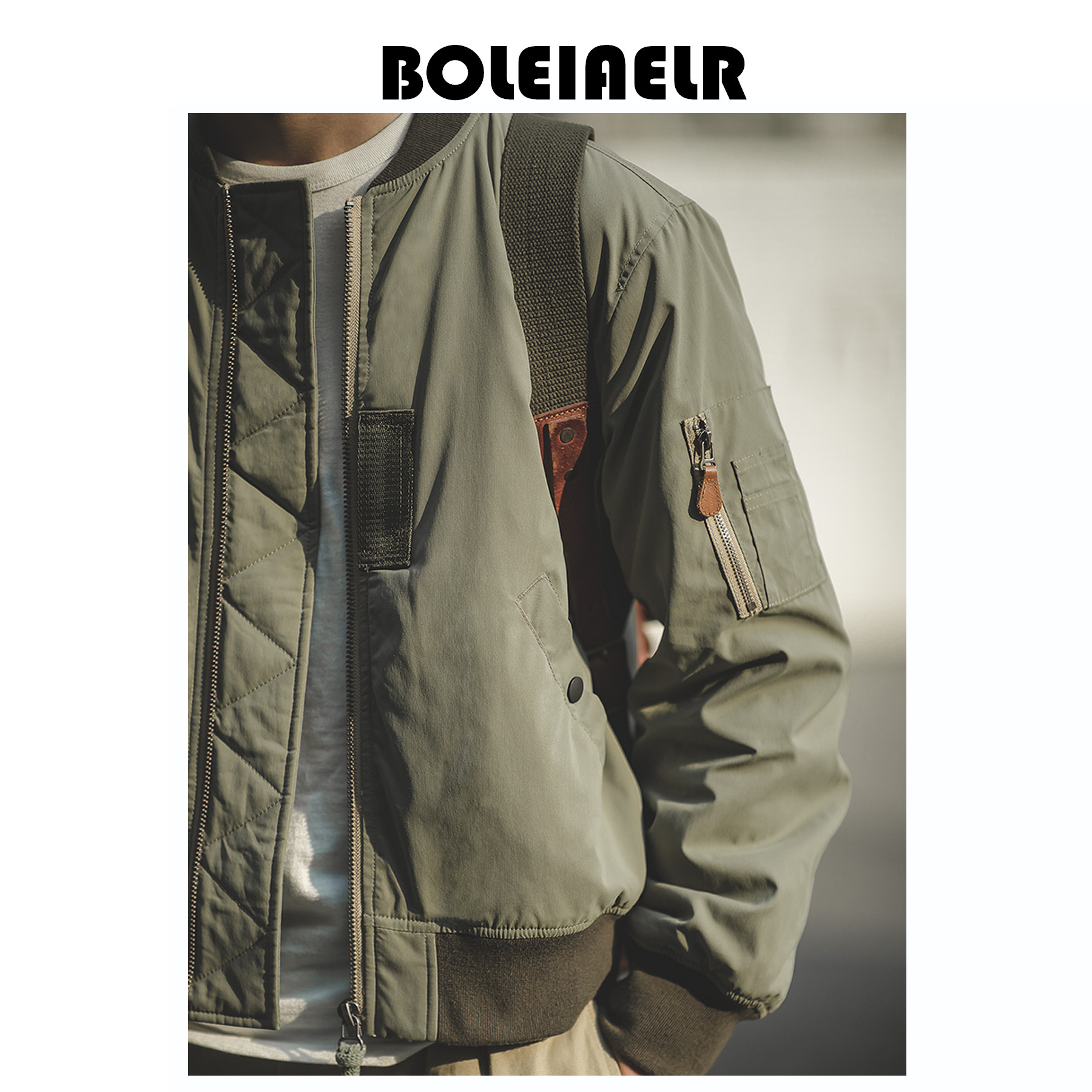 BOLEIAELR/复刻MA-1空军夹克 柔软保暖 棒球服立领外套男女冬棉衣