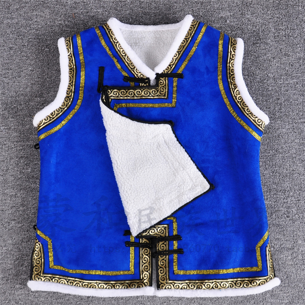 男士马甲new蒙古族鹿皮绒棉成人民族服装支持定制背心