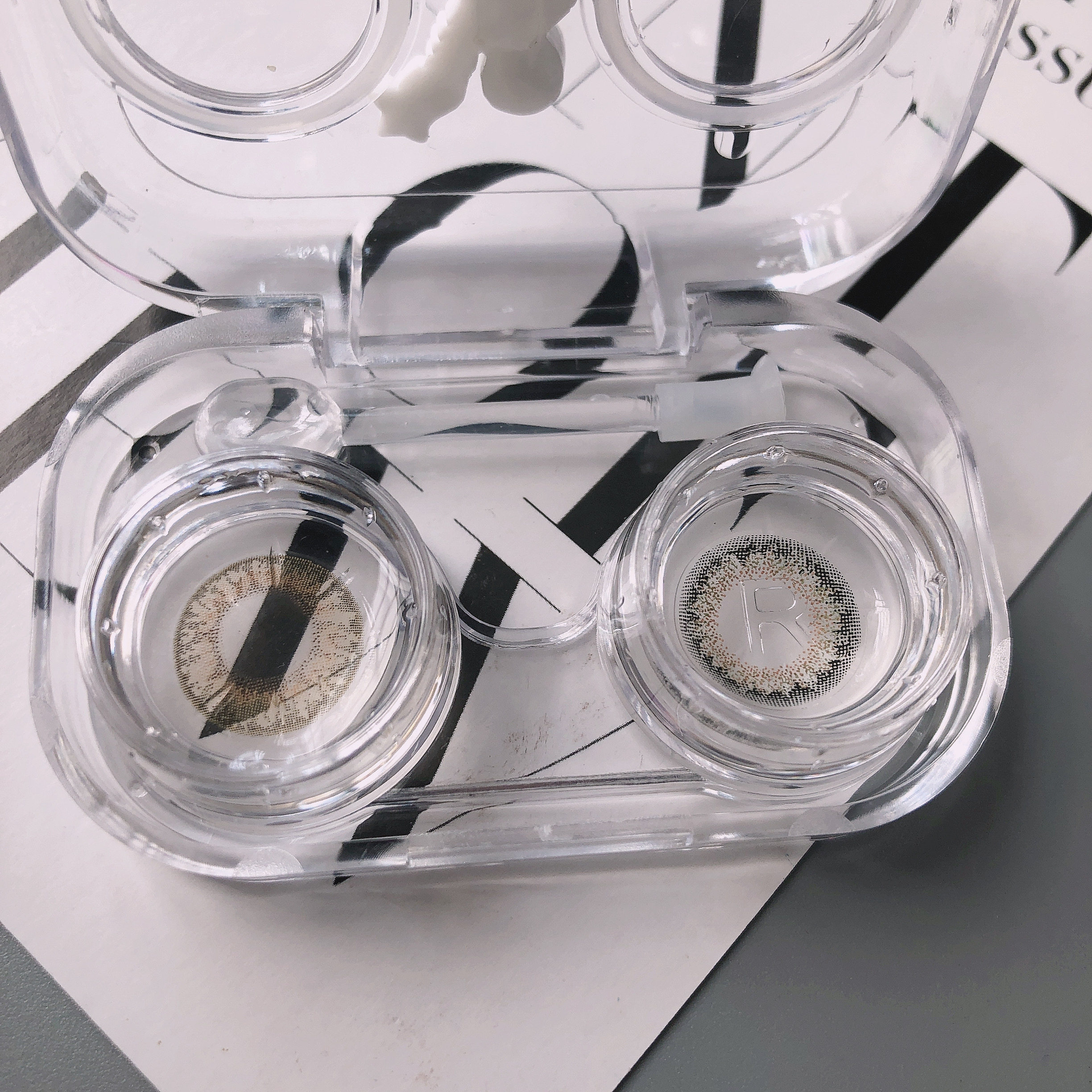 创意宇航员隐形隐形眼镜眼镜盒透明迷你便携防漏胶圈眼镜盒