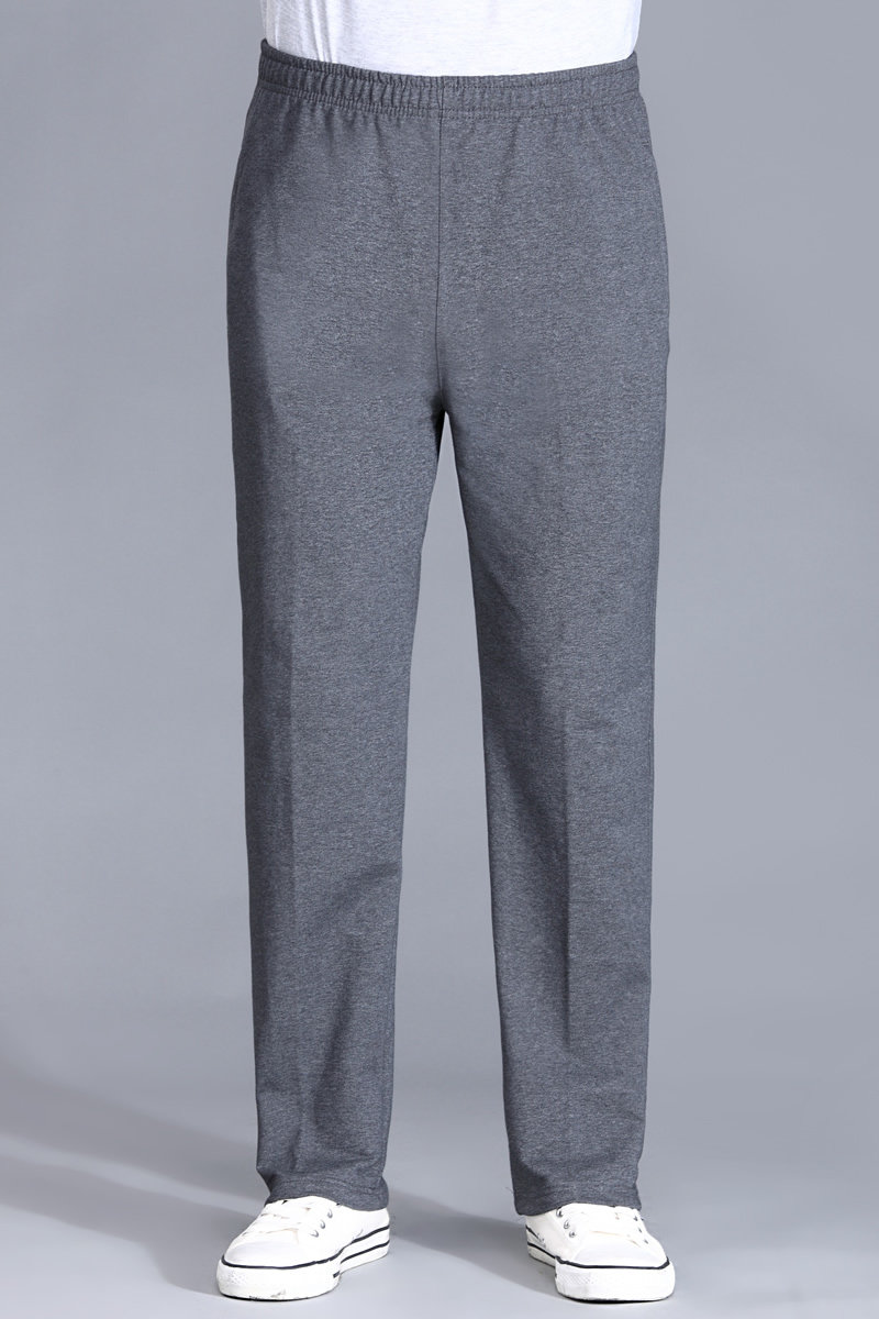 老年人父亲松紧直筒宽松老爷子男裤60岁运动厚款休闲裤