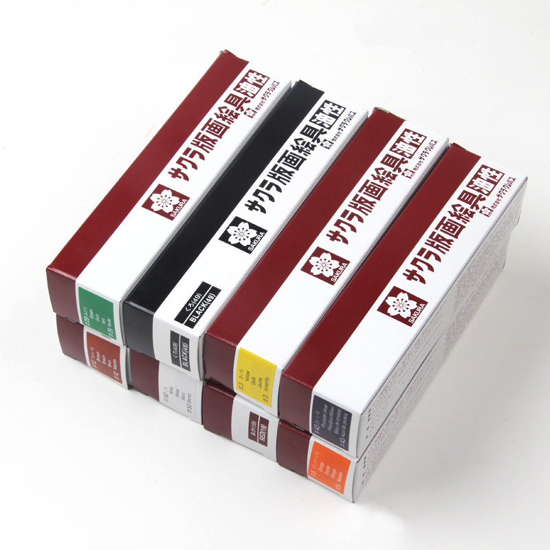 颜料版画油墨日本手工8色印刷环保安全入门国画颜料