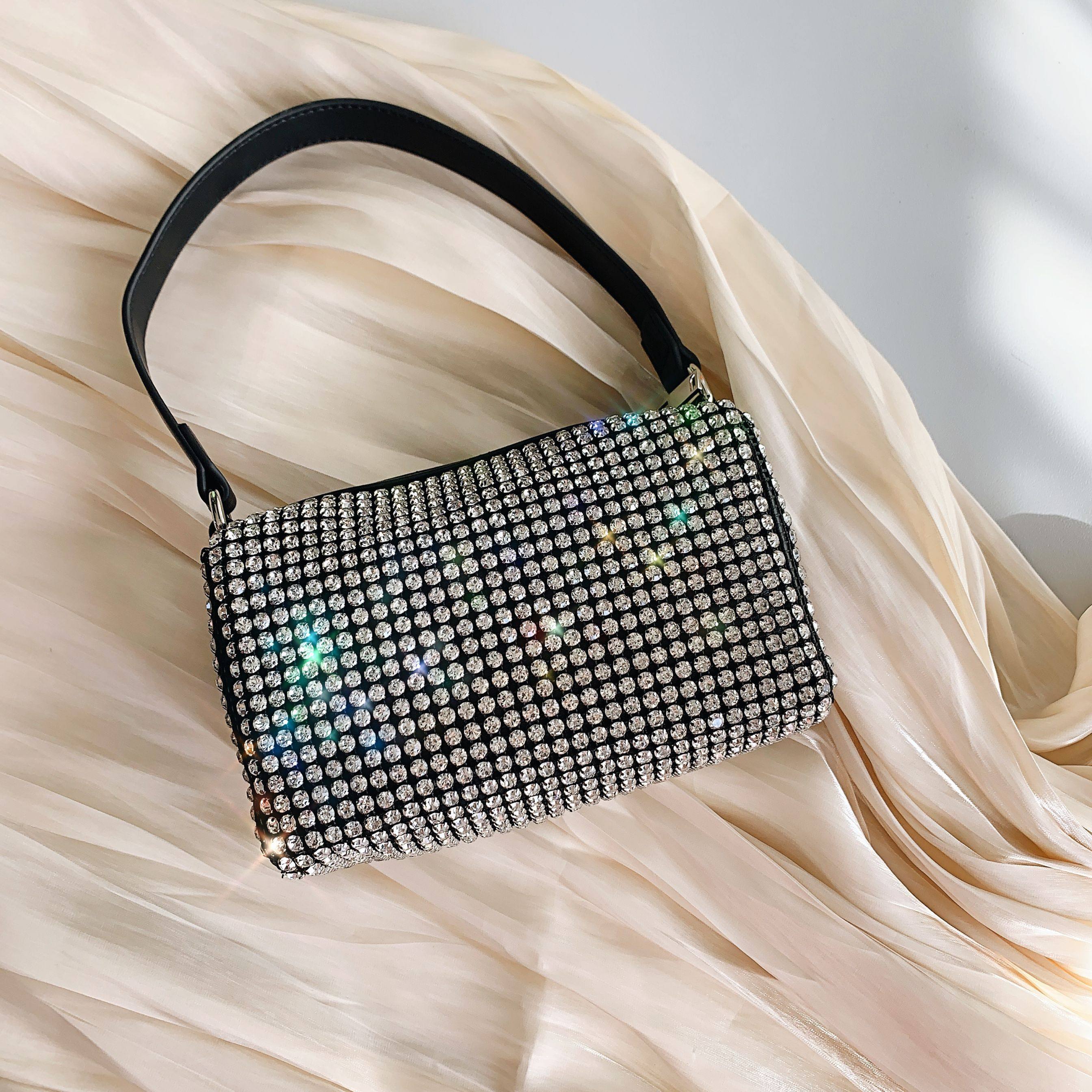 2020新款大王水钻包满钻包网红款bling闪钻包镶钻单肩手提包真皮