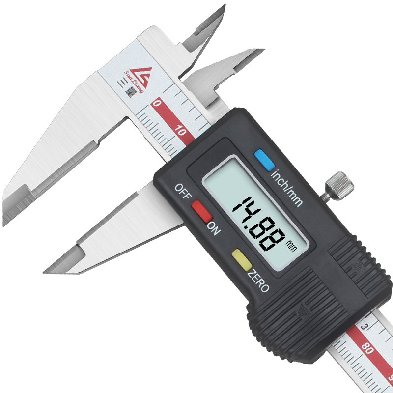 日本三量镶合金数显卡尺 0-150mm硬质合金测量面电子数显游标卡尺