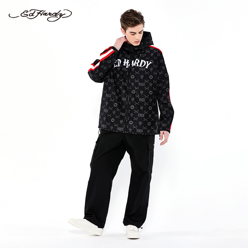 edhardy2021秋季新款潮流时尚工装休闲宽松男士休闲裤